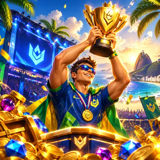 Arena de esports com telão de campeonato